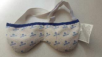 Reusable warm eye compress mask.